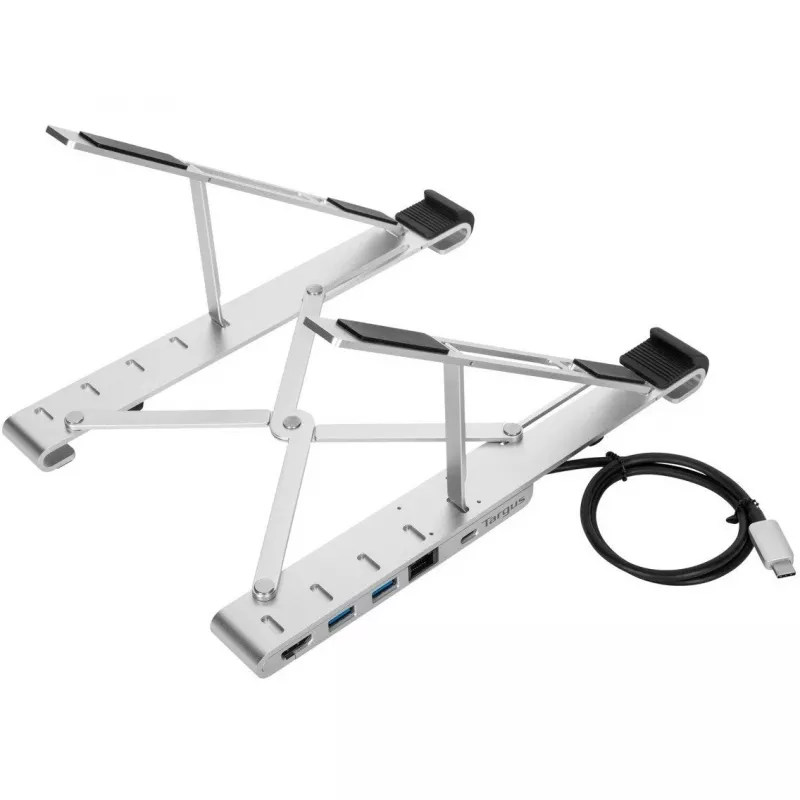 Przenośna podstawka ze zintegrowanym dokiem Stacja dokująca + uchwyt na notebooka USB-C 3.2 Gen 1 Thunderbolt 3