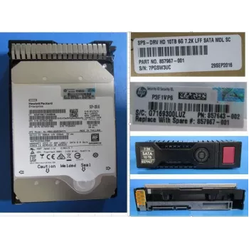 HPE - Dysk twardy - 10 TB - 3.5 LFF (8,9 cm LFF) - SATA 6Gb/s - 7200 obr./min