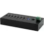 Koncentrator USB Exsys EX-11247HMS 7-portowy na szynę DIN z zabezpieczeniem ESD 15 kV