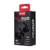 MAXELL MINI DUO Bezprzewodowe słuchawki douszne z etui ładującym Czarny