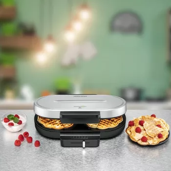 Rommelsbacher WA 1250 gofrownica 2 gofry 1250 W Srebrny