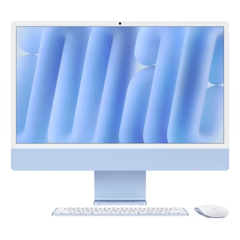 Apple iMac24 niebieski/M4-8-rdzeniowy CPU, 8-rdzeniowy GPU/16 GB/256 GB SSD/NK-ID-niemiecki/MM2