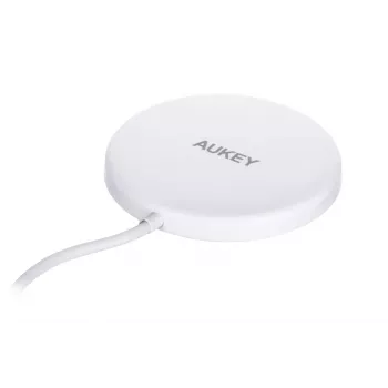 AUEKY Aircore Magnetic LC-A1 Bezprzewodowa ładowarka magnetyczna QI USB-C 15W Biała