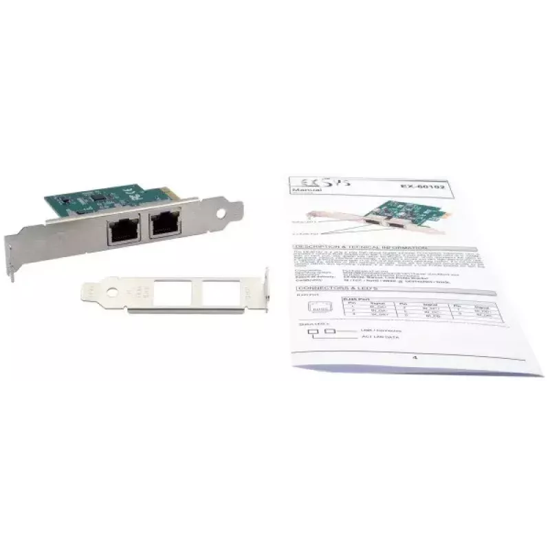 Wewnętrzna karta sieciowa EXSYS EX-60102 1000 Mbit/s PCI Express przewodowa