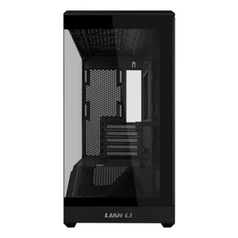 Mini Tower obudowa PC Lian Li Vector V100R MINI — Mini-ITX/Micro-ATX, szkło hartowane, 3x120mm wentylatory boczne + 1x120mm wentylator tylny, 2x 2,5 cala + 1x 3,5 cala zatoki, czarna