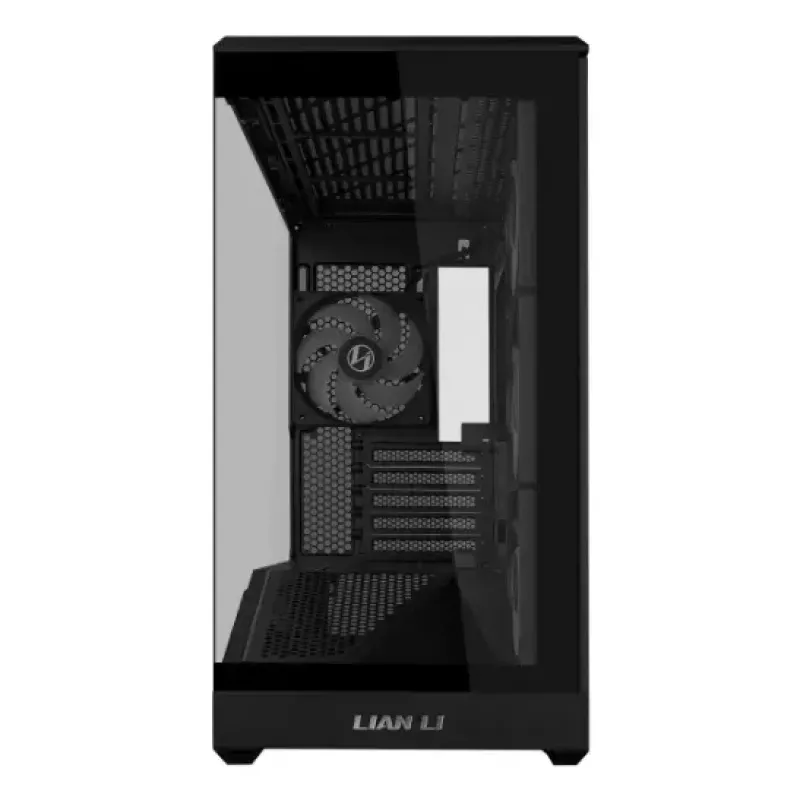 Mini Tower obudowa PC Lian Li Vector V100R MINI — Mini-ITX/Micro-ATX, szkło hartowane, 3x120mm wentylatory boczne + 1x120mm wentylator tylny, 2x 2,5 cala + 1x 3,5 cala zatoki, czarna