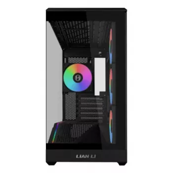 Mini Tower obudowa PC Lian Li Vector V100R MINI — Mini-ITX/Micro-ATX, szkło hartowane, 3x120mm wentylatory boczne + 1x120mm wentylator tylny, 2x 2,5 cala + 1x 3,5 cala zatoki, czarna