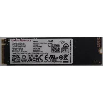 Wewnętrzny dysk SSD M.2 PCIe NVMe, Lenovo 256 GB, MPN 5SS1D71750