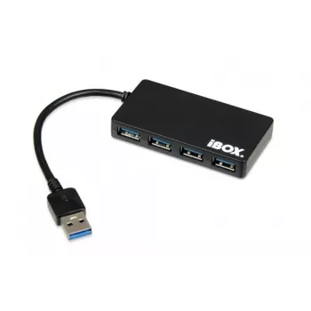 Hub interfejsów iBox IUH3F56 USB 3.2 Gen 1 (3.1 Gen 1) Type-A 5000 Mbit/s Czarny