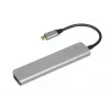 Stacja dokująca IBOX IUH3SL4K USB Type-C 5 Gbit/s, HDMI 4K@30Hz, PD do 100W, 2x USB-A, 2x USB-C, czytnik kart, srebrna