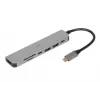 Stacja dokująca IBOX IUH3SL4K USB Type-C 5 Gbit/s, HDMI 4K@30Hz, PD do 100W, 2x USB-A, 2x USB-C, czytnik kart, srebrna