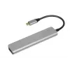Stacja dokująca IBOX IUH3SL4K USB Type-C 5 Gbit/s, HDMI 4K@30Hz, PD do 100W, 2x USB-A, 2x USB-C, czytnik kart, srebrna