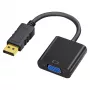 Adapter DisplayPort na VGA IBOX IADPVGA, męski DisplayPort do żeńskiego VGA 15-pin, obsługa 1080p, srebrny
