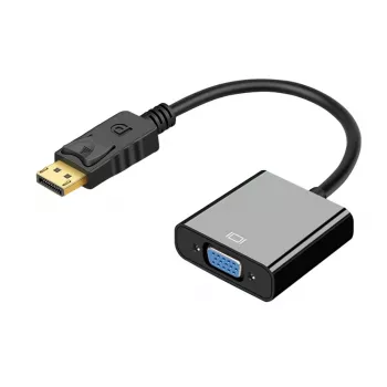 Adapter DisplayPort na VGA IBOX IADPVGA, męski DisplayPort do żeńskiego VGA 15-pin, obsługa 1080p, srebrny