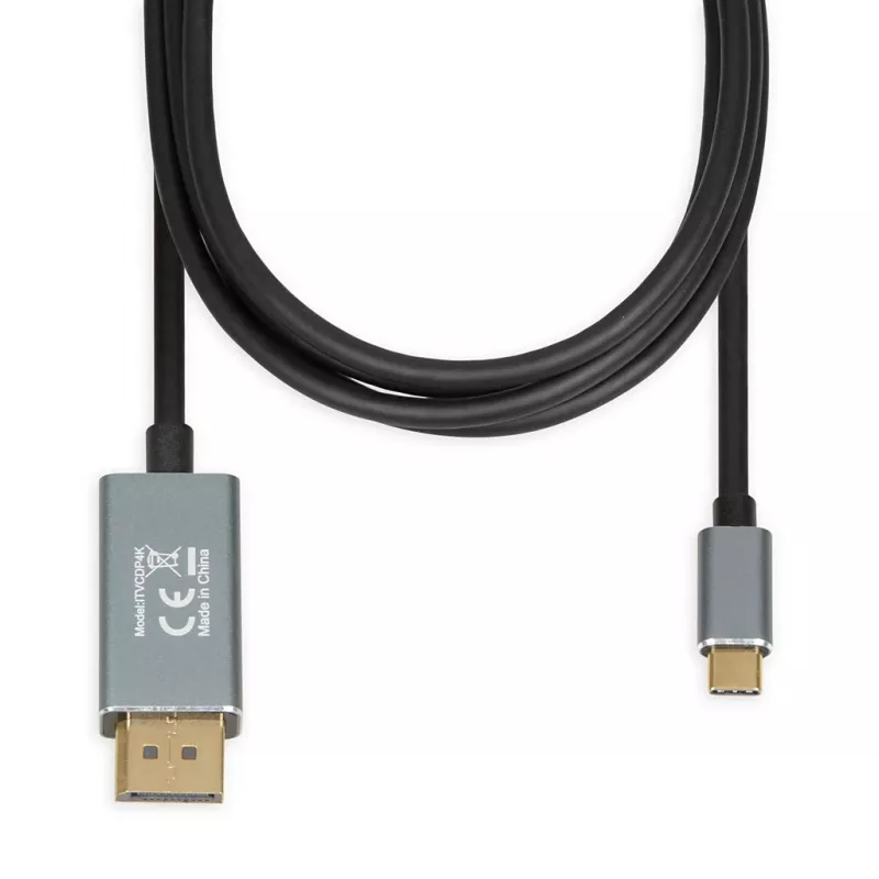 Adapter kabla wideo IBOX ITVCDP4K USB Typu-C do DisplayPort 1,8 m Czarny