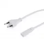 Kabel zasilający Gembird PC-184/2-W — 1,8 m, wtyczka typu C do łącznika C8, biały