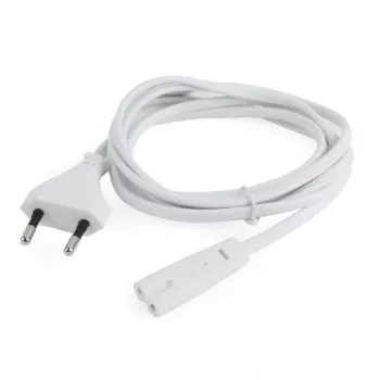 Kabel zasilający Gembird PC-184/2-W — 1,8 m, wtyczka typu C do łącznika C8, biały