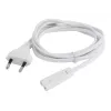 Kabel zasilający Gembird PC-184/2-W — 1,8 m, wtyczka typu C do łącznika C8, biały