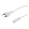 Kabel zasilający Gembird PC-184/2-W — 1,8 m, wtyczka typu C do łącznika C8, biały