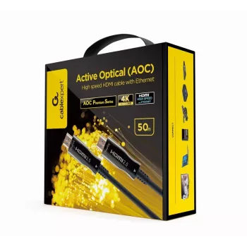 Kabel HDMI Gembird CCBP-HDMI-AOC-50M-02 50 m, HDMI Type A, HDMI 2.0, 18 Gbit/s, czarny