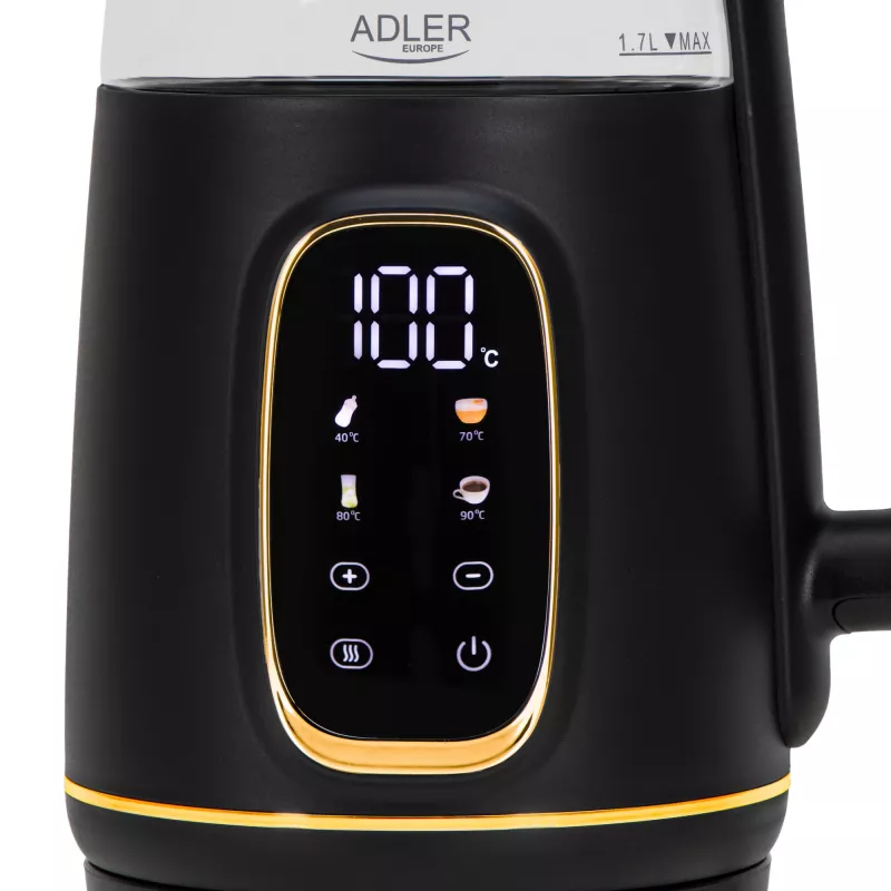 ADLER AD 1305 czajnik elektryczny czarno-złoty