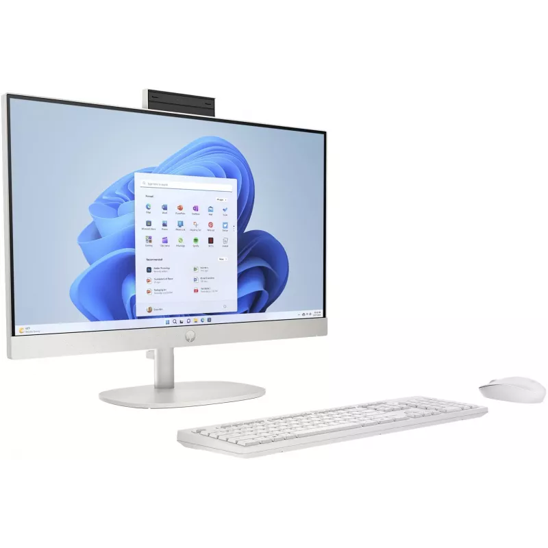 HP 24-cr0312nw AMD Ryzen™ 5 7520U 60,5 cm (23.8) 1920 x 1080 px All-in-One PC 16 GB LPDDR5-SDRAM 512 GB SSD Windows 11 Home Wi-Fi 6 (802.11ax) Biały