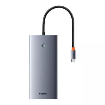 Hub 13w1 Baseus PortalJoy USB-C na HDMI+DP+VGA+C+USB+PD+RJ45+SD/TF+3,5 mm (szary)