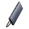 Hub 13w1 Baseus PortalJoy USB-C na HDMI+DP+VGA+C+USB+PD+RJ45+SD/TF+3,5 mm (szary)