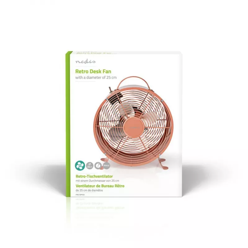 Wentylator domowy Nedis FNCL10PK20 różowy