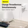 Kabel USB Baseus Superior USB 2.0 1,5 m USB A USB C/Micro USB A/Lightning Biały