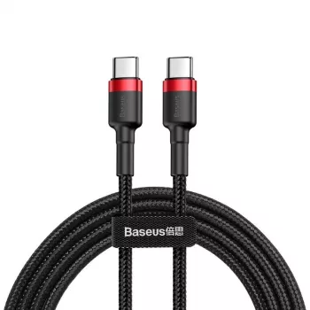 Kabel USB Baseus Cafule 2m USB C Czarny Czerwony