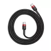 Kabel USB Baseus Cafule 2m USB C Czarny Czerwony