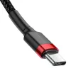 Kabel USB Baseus Cafule 2m USB C Czarny Czerwony
