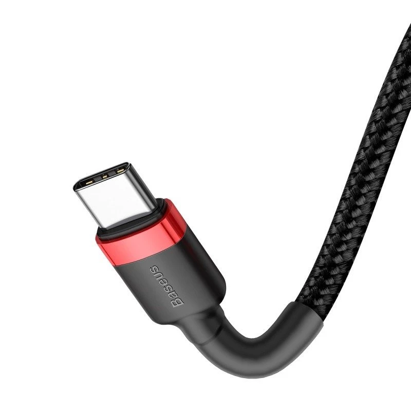 Kabel USB Baseus Cafule 2m USB C Czarny Czerwony