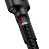 Kabel USB Baseus Cafule 2m USB C Czarny Czerwony