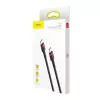 Kabel USB Baseus Cafule 2m USB C Czarny Czerwony