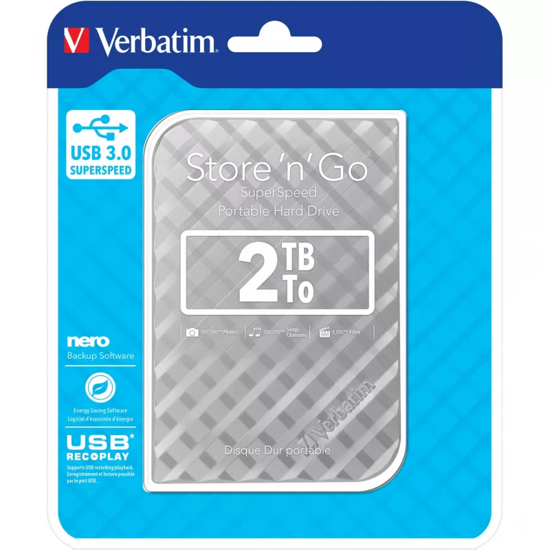 Dysk przenośny Store n GO 2TB USB 3.0 Srebrny 53198