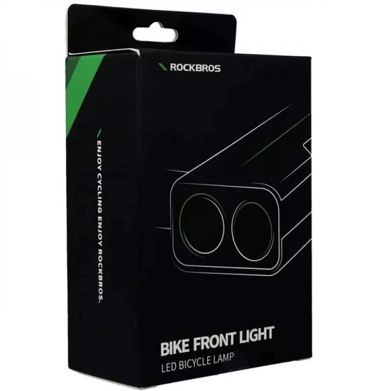Lampka rowerowa Rockbros z funkcją powerbanku + kabel USB-C do USB-A, 850 lm, czarna