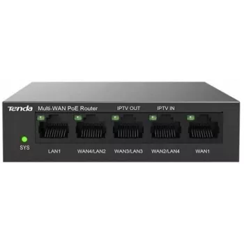 Wired Router Tenda G0-5G-PoE Gigabit Ethernet Czarny IPSec VPN