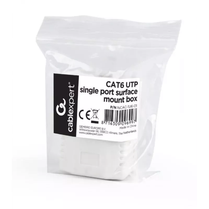 Adapter PoE Gembird NCAC-1U6-01 do kabli Cat6, biały