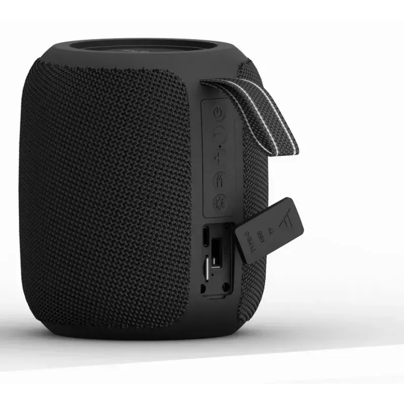 Mono portable speaker GEMBIRD GMB Audio SPK-BT-LED-05-BK — 8 W RMS, przetwornik 6,6 cm, Bluetooth, obsługa MicroSD, czarny cylinder