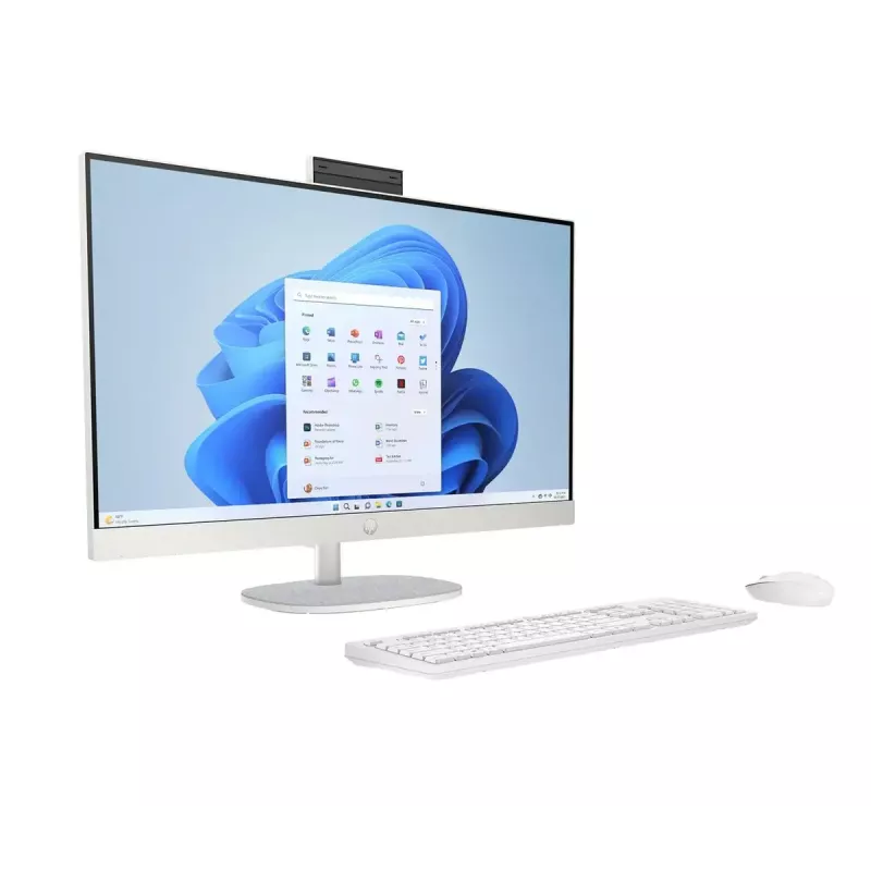 Komputer All-in-One HP 27-cr0222nw — Komputer stacjonarny All-in-One HP z procesorem AMD Ryzen 7 7730U, 16 GB RAM, 512 GB SSD, 27 cali FHD, Windows 11 Home, Wi‑Fi 6