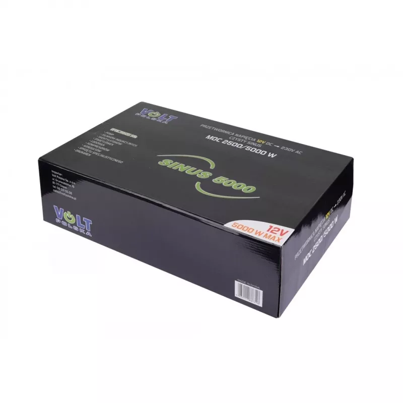 Przetwornica napięcia Volt SINUS 5000 12V na 230V (ciągła 2500W, szczytowa 5000W)