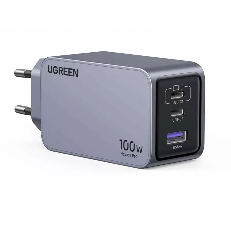 UGREEN Ładowarka sieciowa Nexode Pro 3-portowa GaN PD Szybka ładowarka 2 USB Type-C