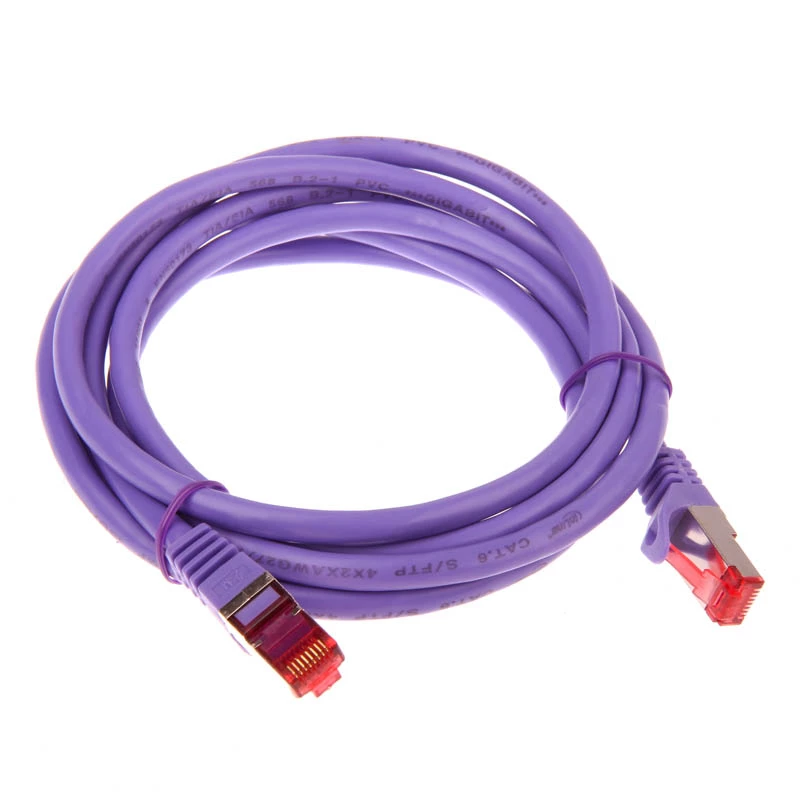 InLine Kabel krosowy S/FTP PiMF Kat.6 250MHz PVC miedź fioletowy 2m