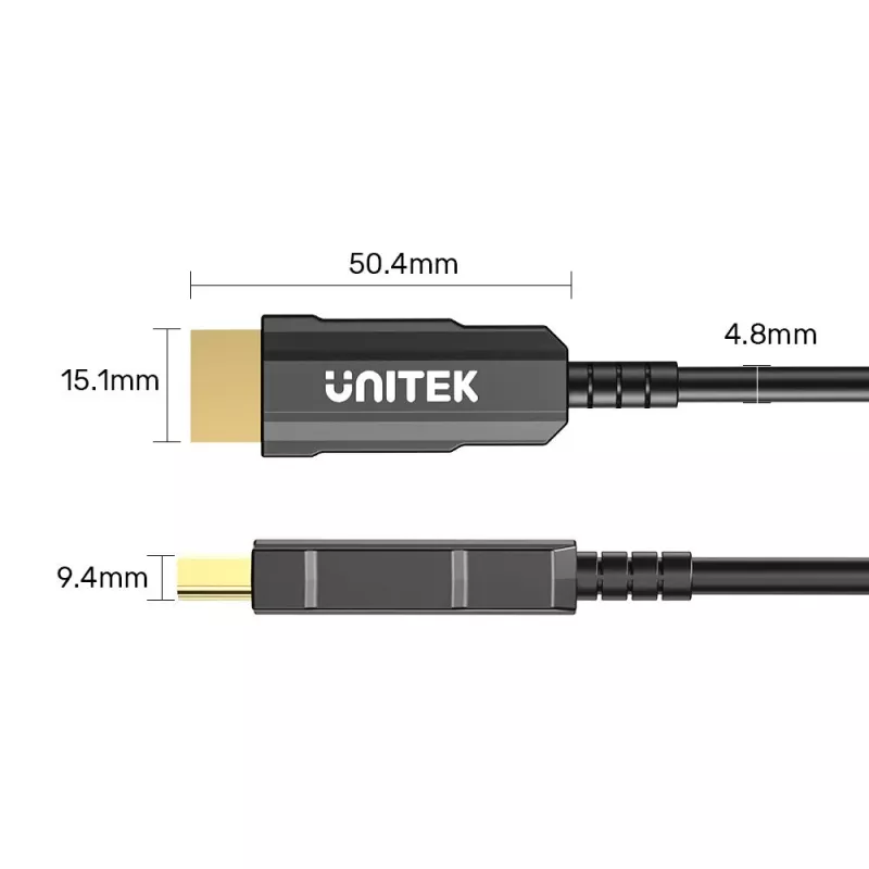 Kabel HDMI UNITEK C11072BK-50M 50m 18 Gbit/s 2.0 Czarny