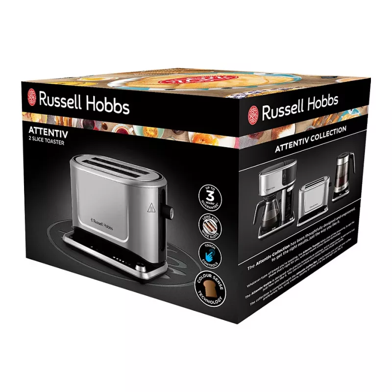 Toster Russell Hobbs 26210-56 2 kromki Satynowa stal