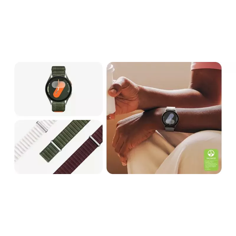 Pasek Samsung Galaxy Watch 7 Fabric Band S/M Burgund