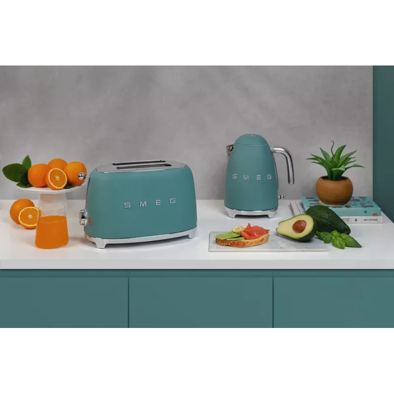 Toster Smeg TSF01EGMEU 6 2 kromki 950 W Chrom, Zielony