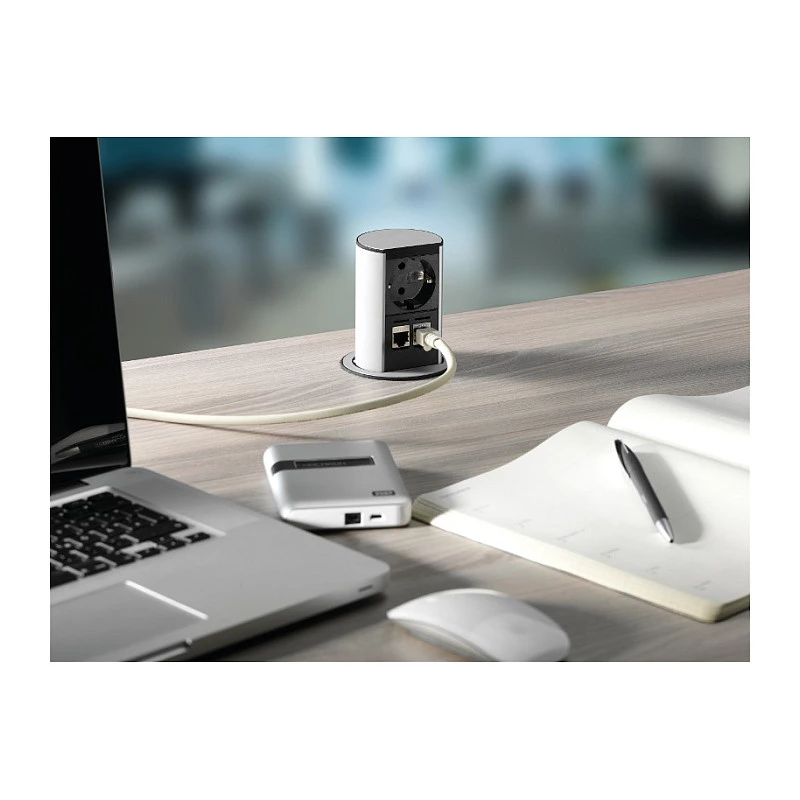 Elevator 1xgniazdo ochronne 1xCAT6 1xUSB3.0 - Akcesoria Zasilacz